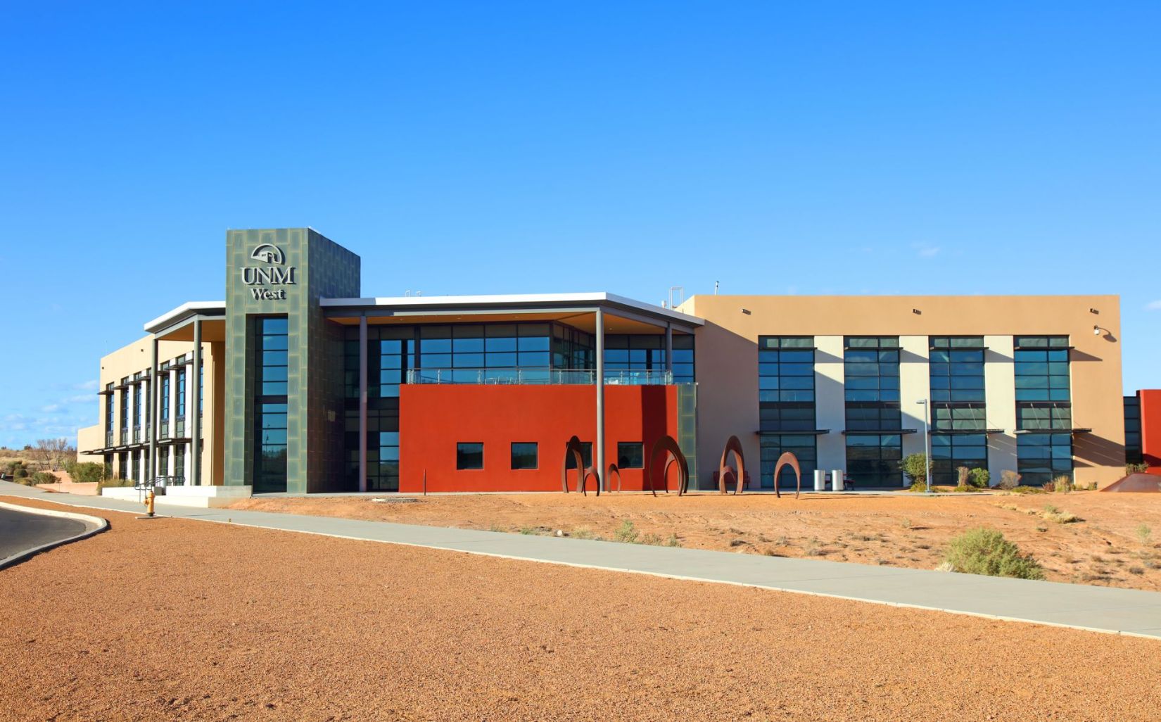 Daytime view of the main campus of the University of New Mexico West